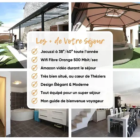 Belle Maison De Village Sur Théziers Exterior foto